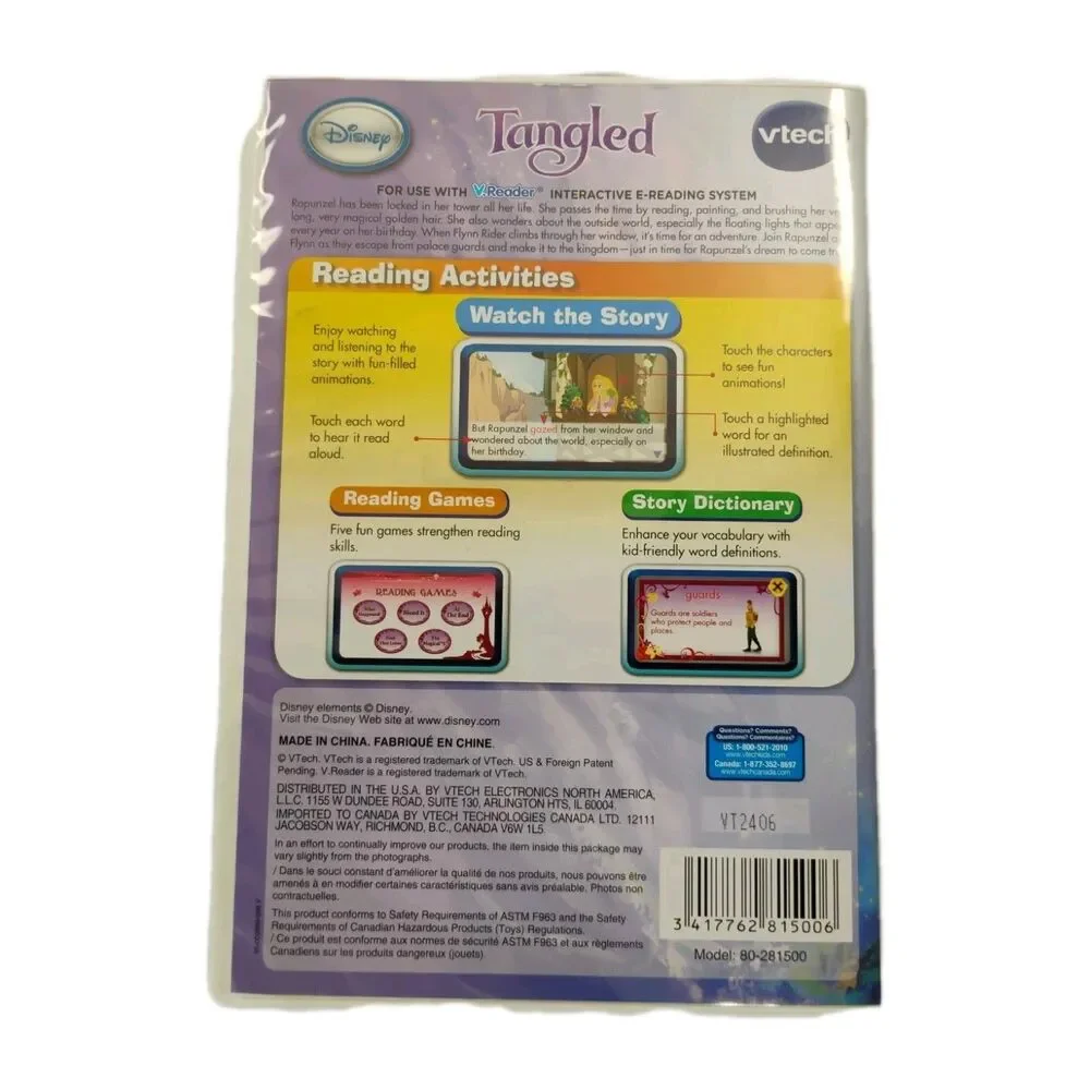 Vtech V.Reader Interactive E-Reading System Disney Tangled Ages 4-6 Years